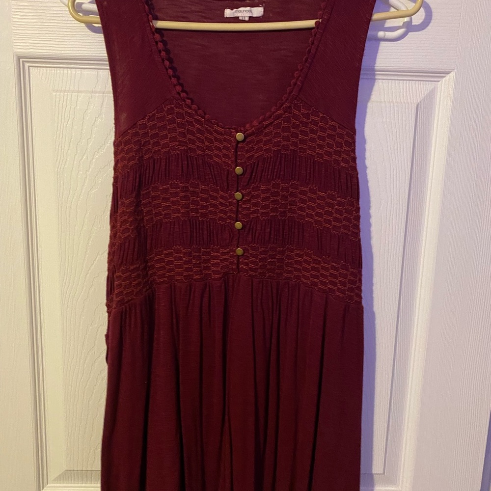 Maroon Maurice’s tank top